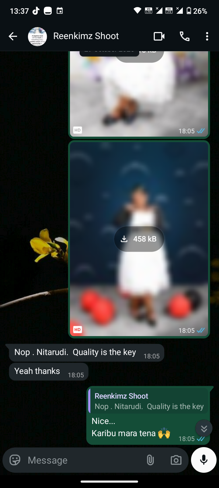 Client testimonial chat — Wedding · Eldoret